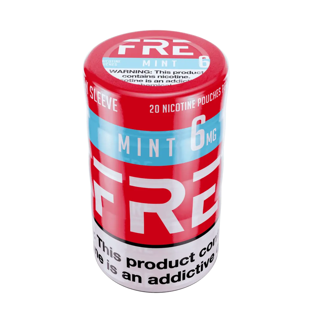 Sleeve of 6mg FRE Mint Nicotine Pouches