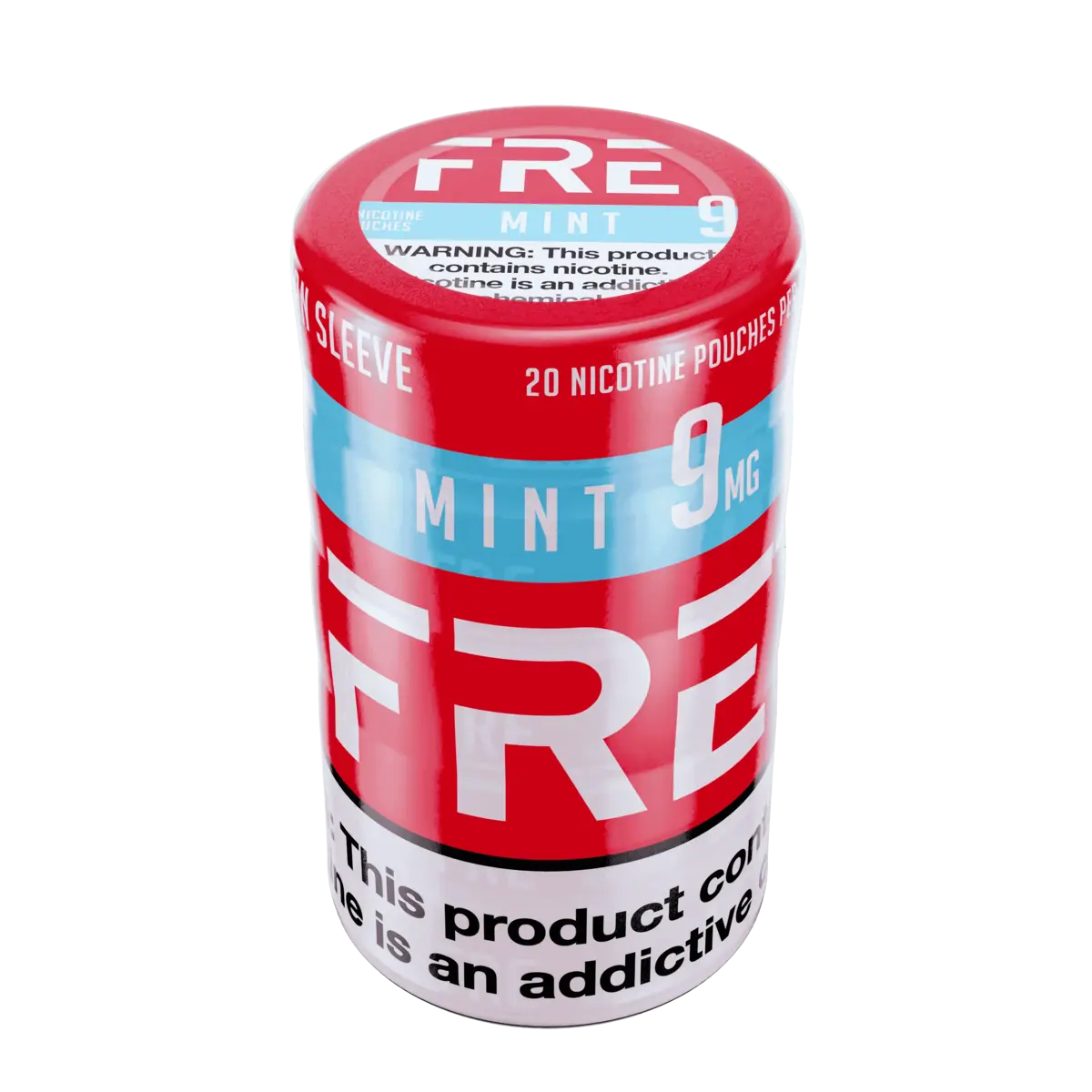 Sleeve of 9mg FRE Mint Nicotine Pouches