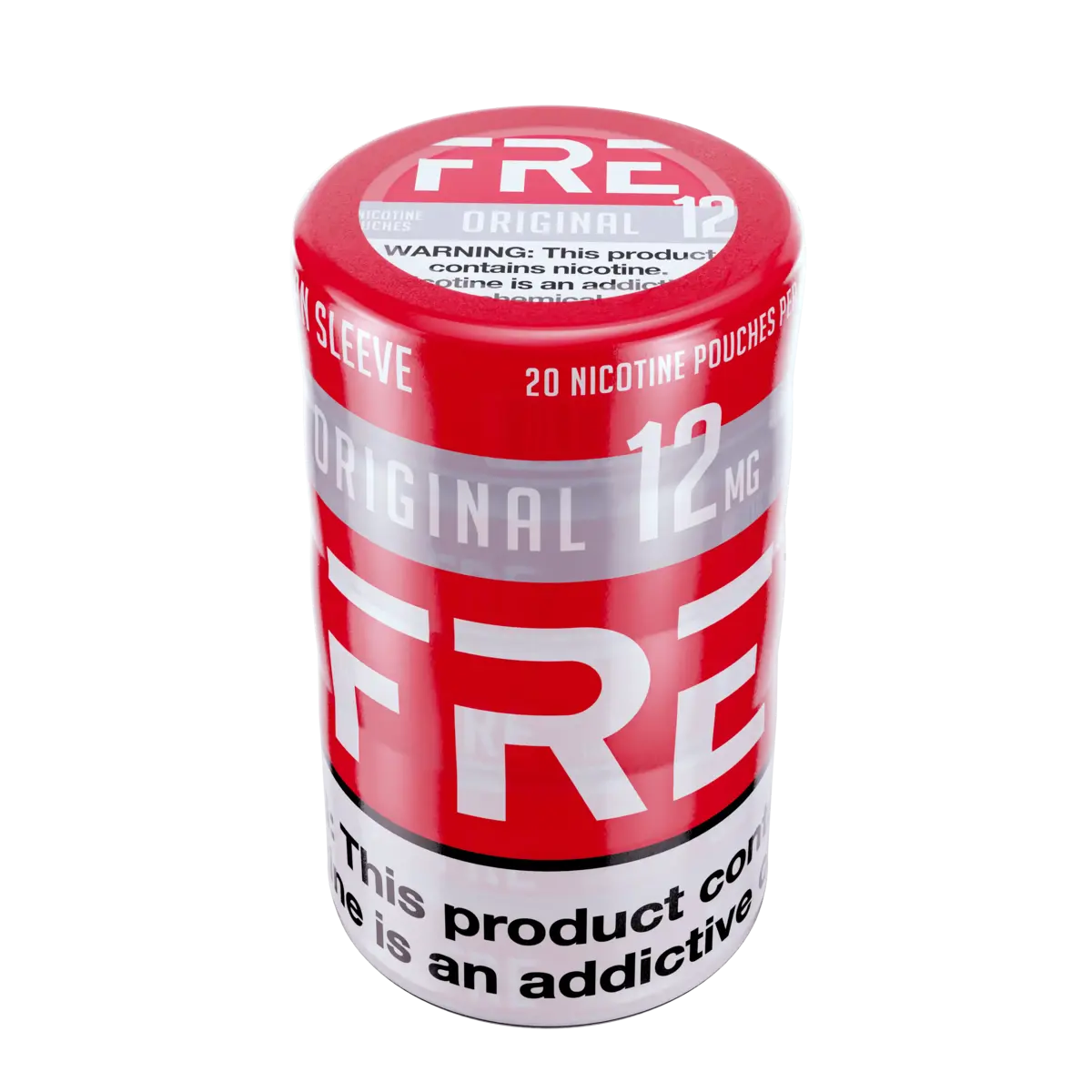 Sleeve of Original Flavor FRE Nicotine Pouches, 12 mg, 20 total pouches