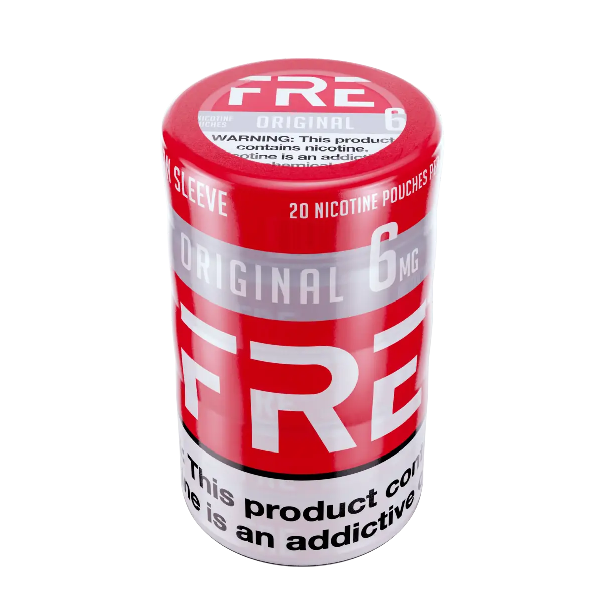 Sleeve of Original Flavor FRE Nicotine Pouches, 6 mg, 20 total pouches