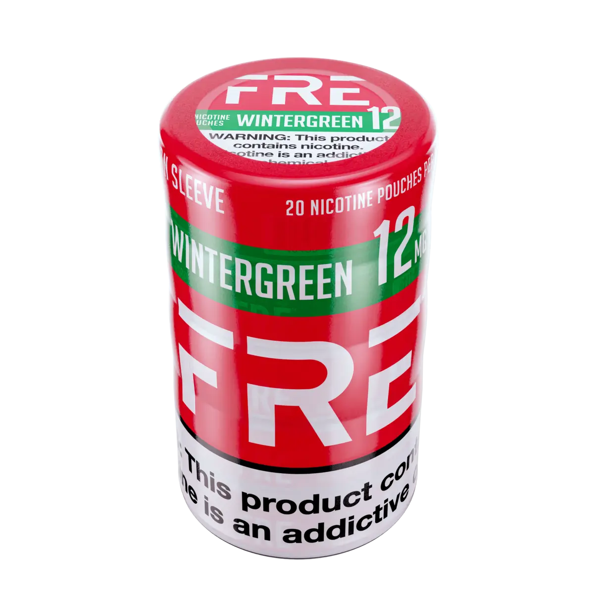 Sleeve of 12mg FRE Wintergreen Nicotine Pouches
