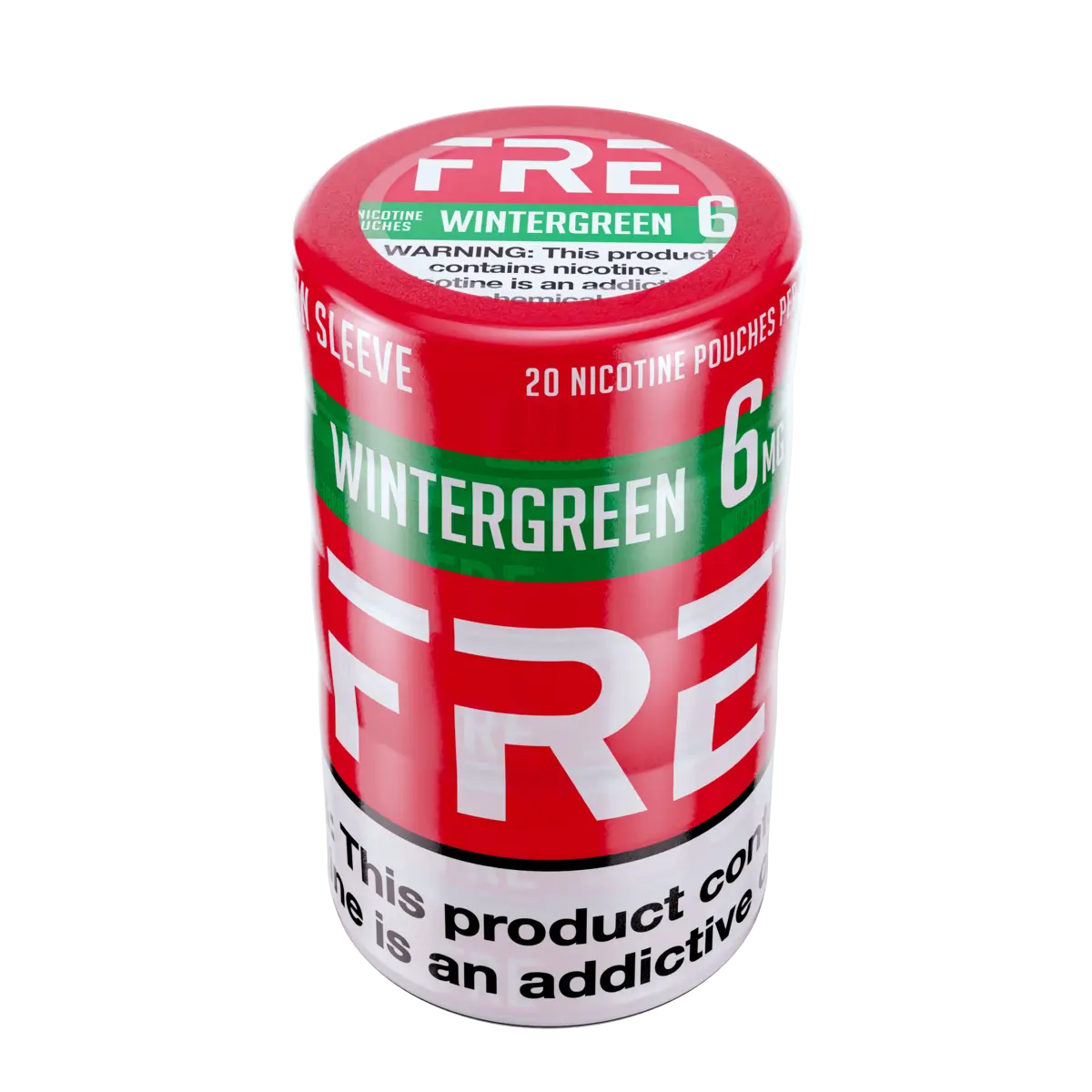 Sleeve of 6mg FRE Wintergreen Nicotine Pouches