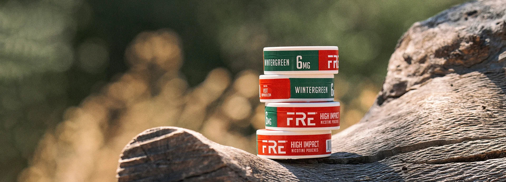 Four tins of wintergreen nicotine pouches, 6mg