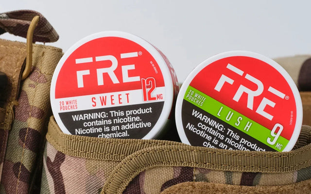 FRE sweet 12mg and Lush 9mg nicotine pouches