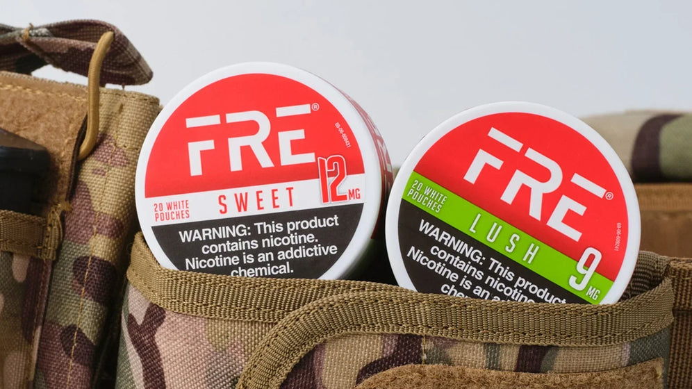 FRE sweet 12mg and Lush 9mg nicotine pouches