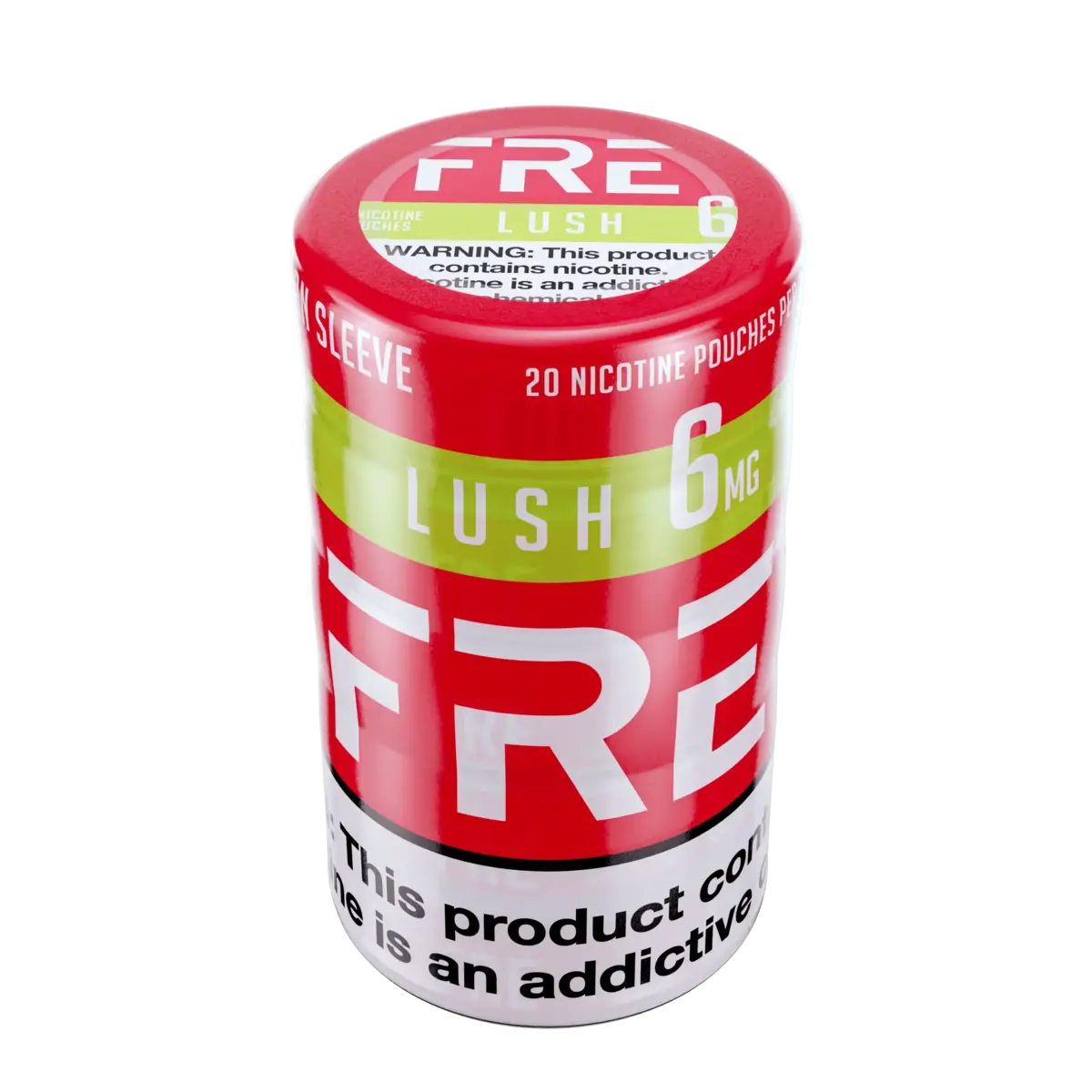 Sleeve of 6mg FRE Nicotine Pouches, Lush Flavor