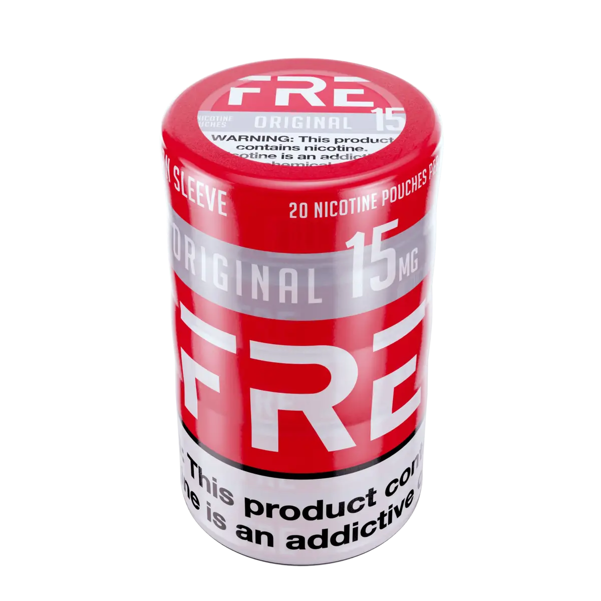 Sleeve of Original Flavor FRE Nicotine Pouches, 15 mg, 20 total pouches