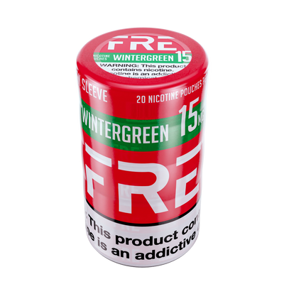Sleeve of 15mg FRE Wintergreen Nicotine Pouches
