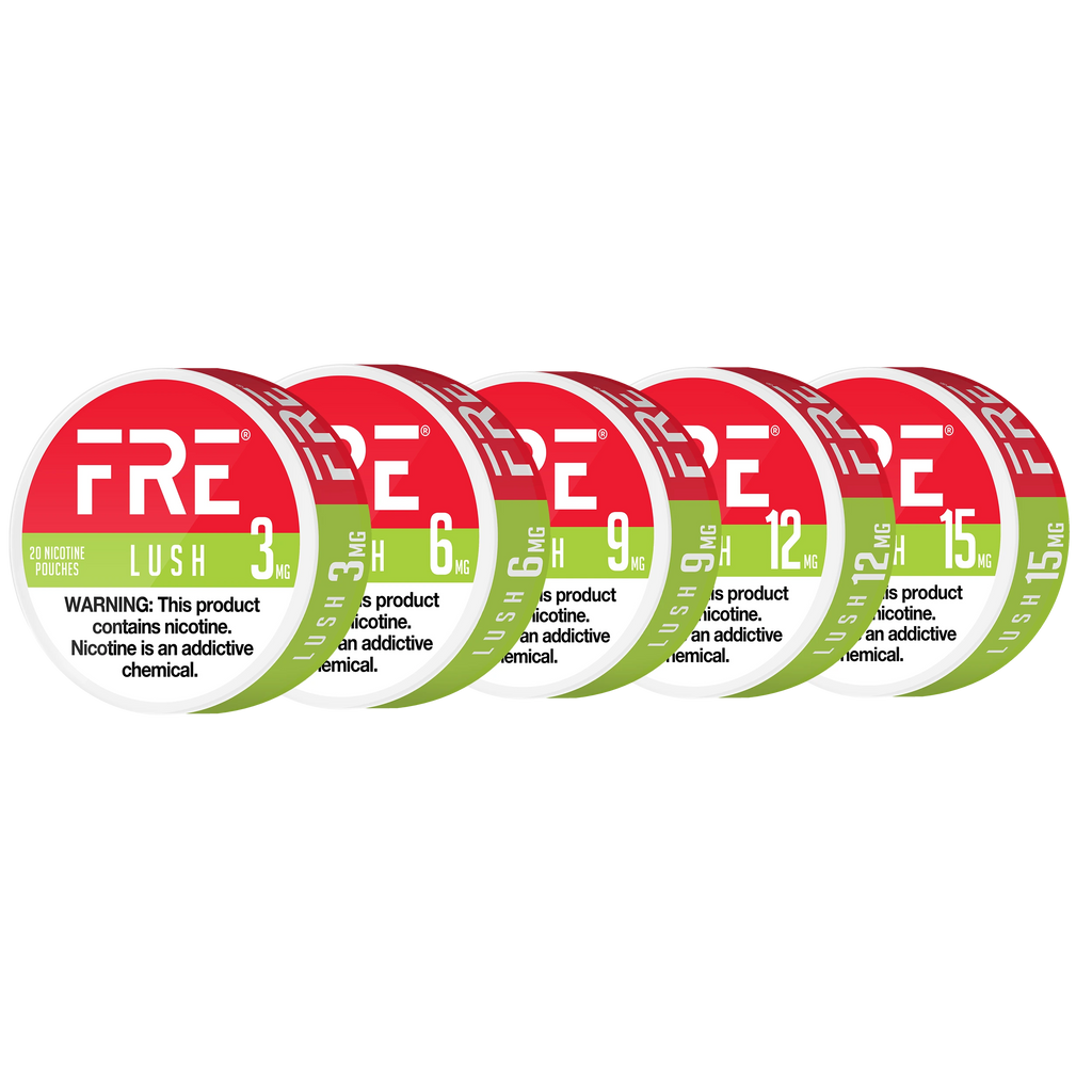 on tobacco free nicotine pouches FRE Lush Nicotine Pouches
